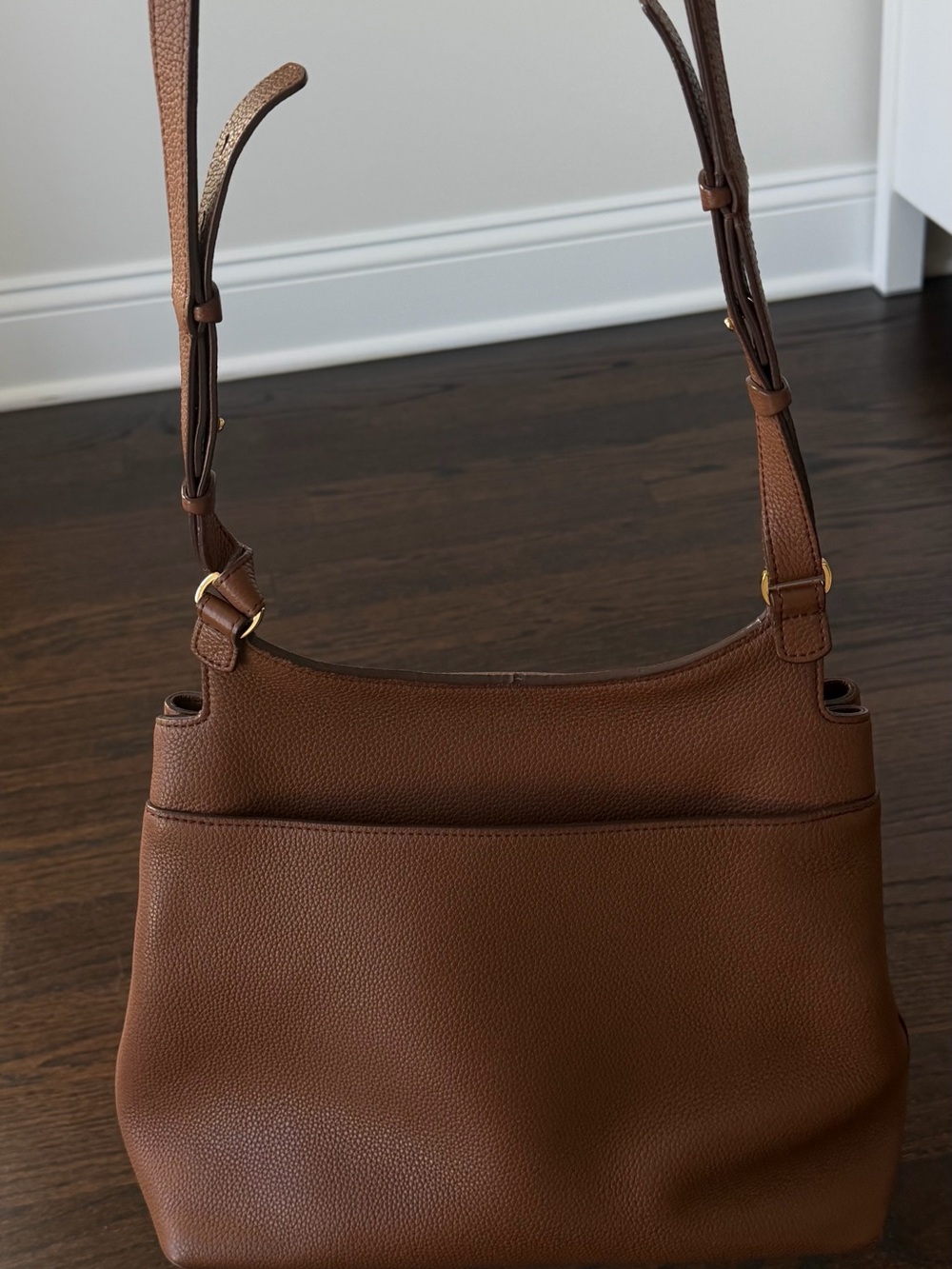 The Row Brown Pebbled Leather Shoulder Bag